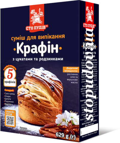 Суміш д/випікання "Крафін з родзинками та цукатами